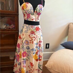 Fashion Nova Multicolor Floral Skirt Set